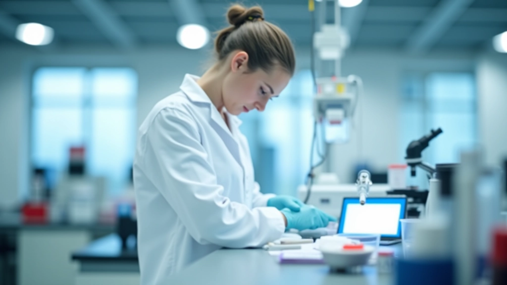 Chercheurs en laboratoire agroalimentaire analysant des échantillons avec équipement scientifique